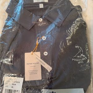 Peter Millar Men's Gray Pinehurst Polo Shirt